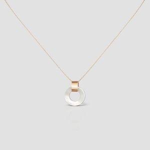 Handmade Solid Gold Shell karma Necklace