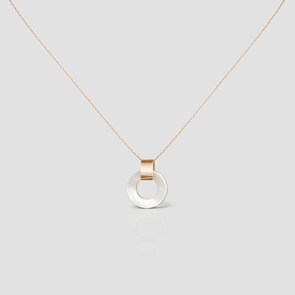 Handmade Solid Gold Shell karma Necklace