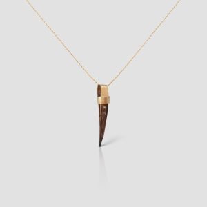 Handmade Solid Gold Shell Horn Necklace