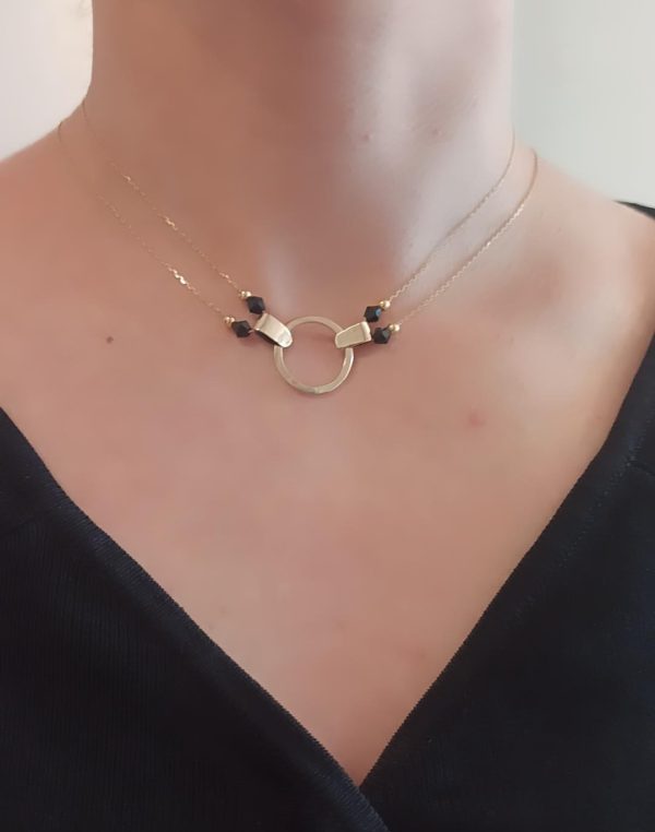 Handmade 14K Solid Gold Karma Necklace - Image 3