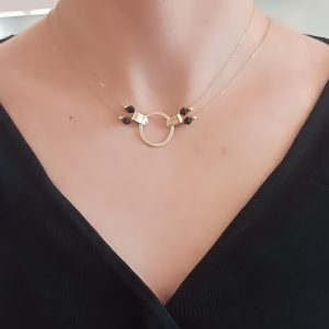 Handmade 14K Solid Gold Karma Necklace