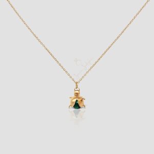 .Ladybug Necklace, Handmade Solid Gold Ladybug Necklace, Minimal Bug Pendant Necklace, Handmade Solid Gold Bug Necklace
