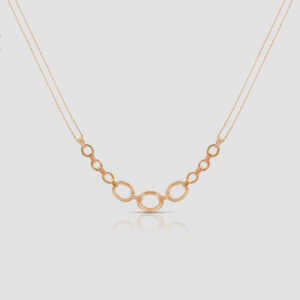 Handmade 14k solid Gold chain necklace, oval mixed round link chain, chunky gold necklace jewelry gift women