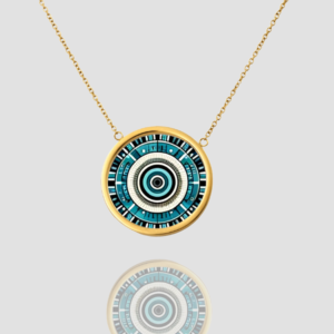 Evil Eye 14K Solid Gold Necklace, handmade Solid Gold Evil Eye Charm Necklace for Protection and Elegance & Warding Off Negativity