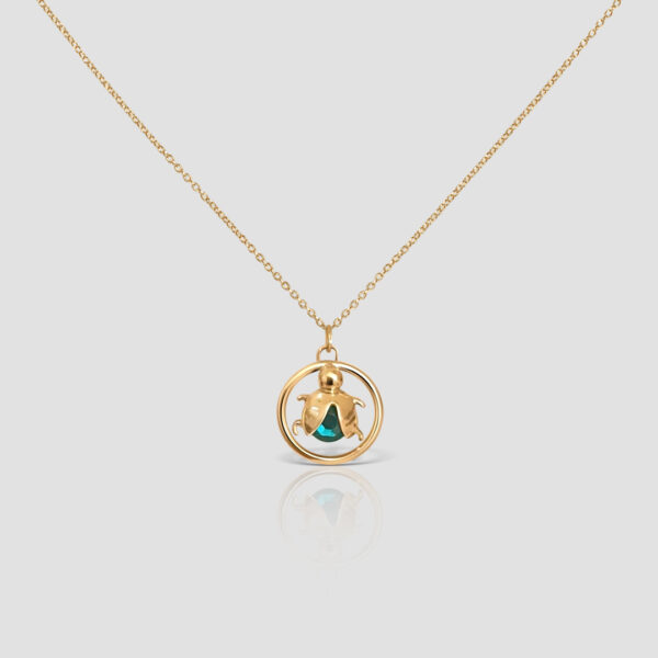 Handmade Solid Gold Ladybug Necklace - Image 13