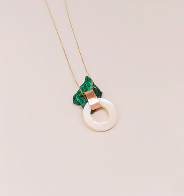 Handmade Solid Gold Shell karma Necklace