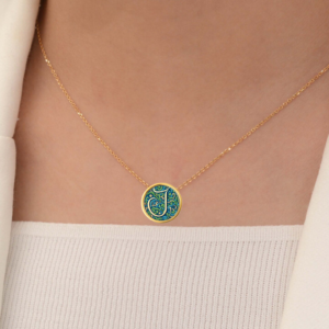 18k Solid Gold Initial Letter Necklace, Personalized Pendant Custom Monogram Necklace, Handmade Letter J Initial Pendant
