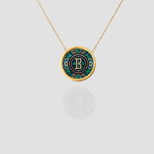 18k Solid Gold Initial Letter Necklace, Handmade Personalized Pendant Custom Monogram Necklace, Letter B Initial Pendant